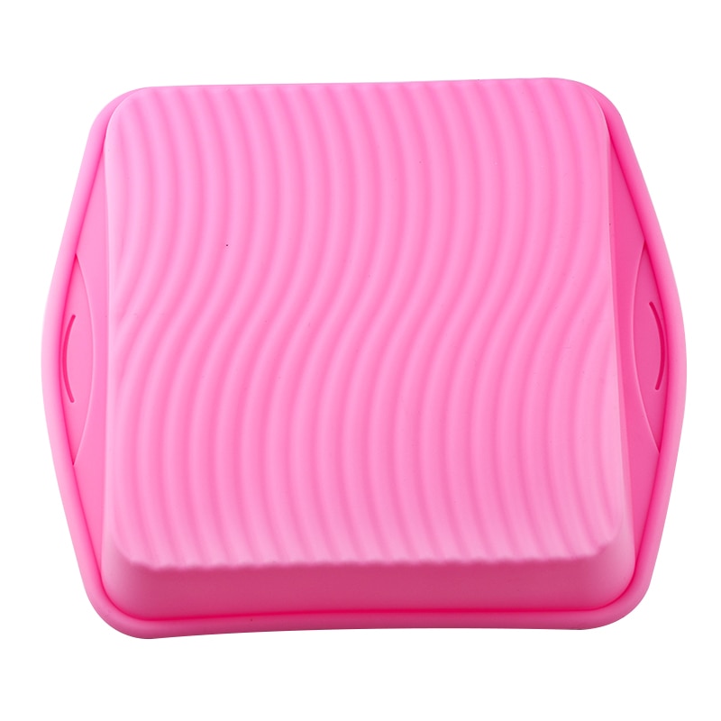 Pink Square Silicone Cake Baking Mold