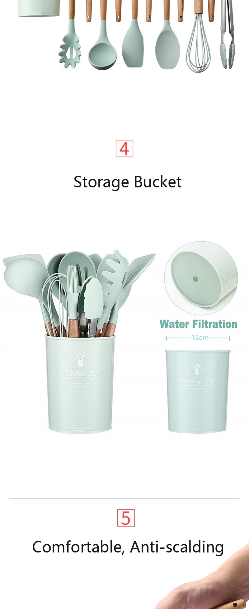 Silicone Cooking Utensils Set