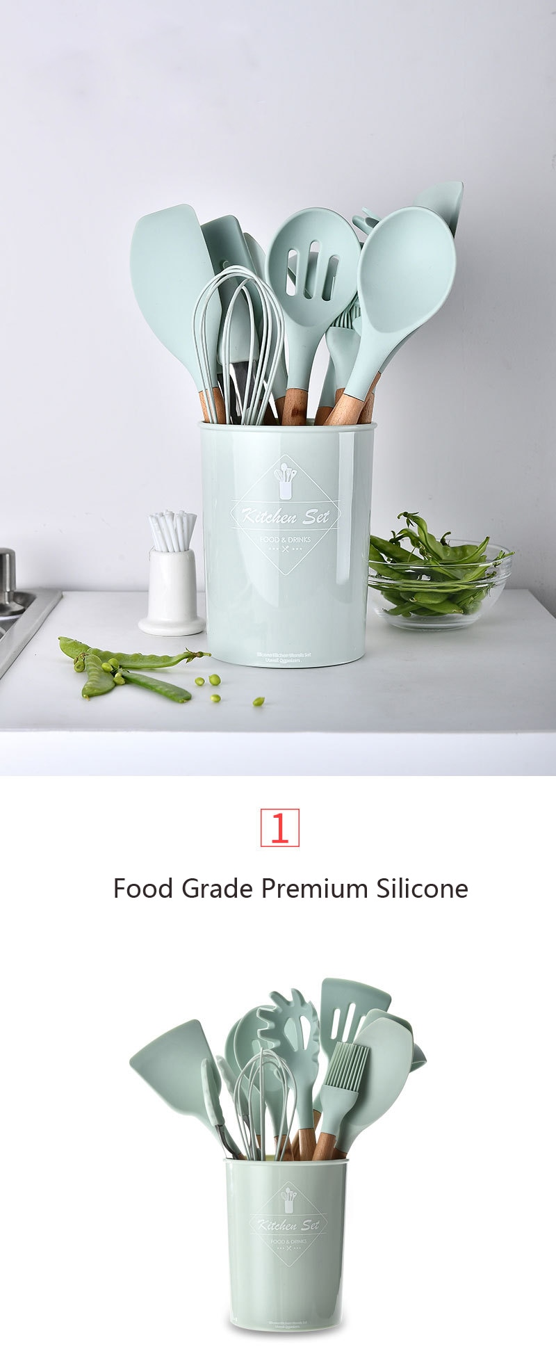 Silicone Cooking Utensils Set