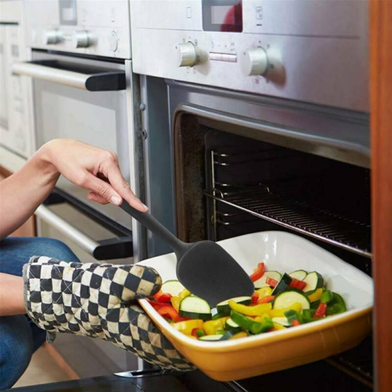 Solid Black Silicone Utensils 6 Pcs Set