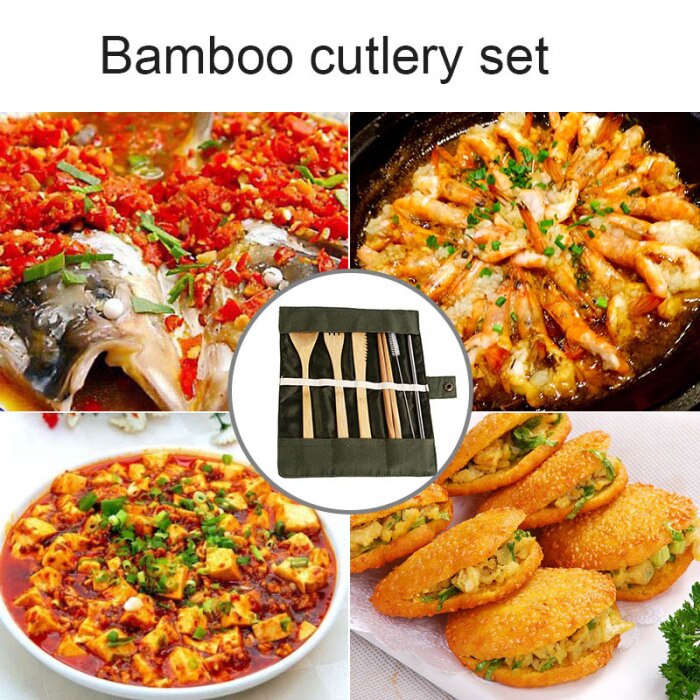 Eco-Friendly Reusable Bamboo Cutlery Set