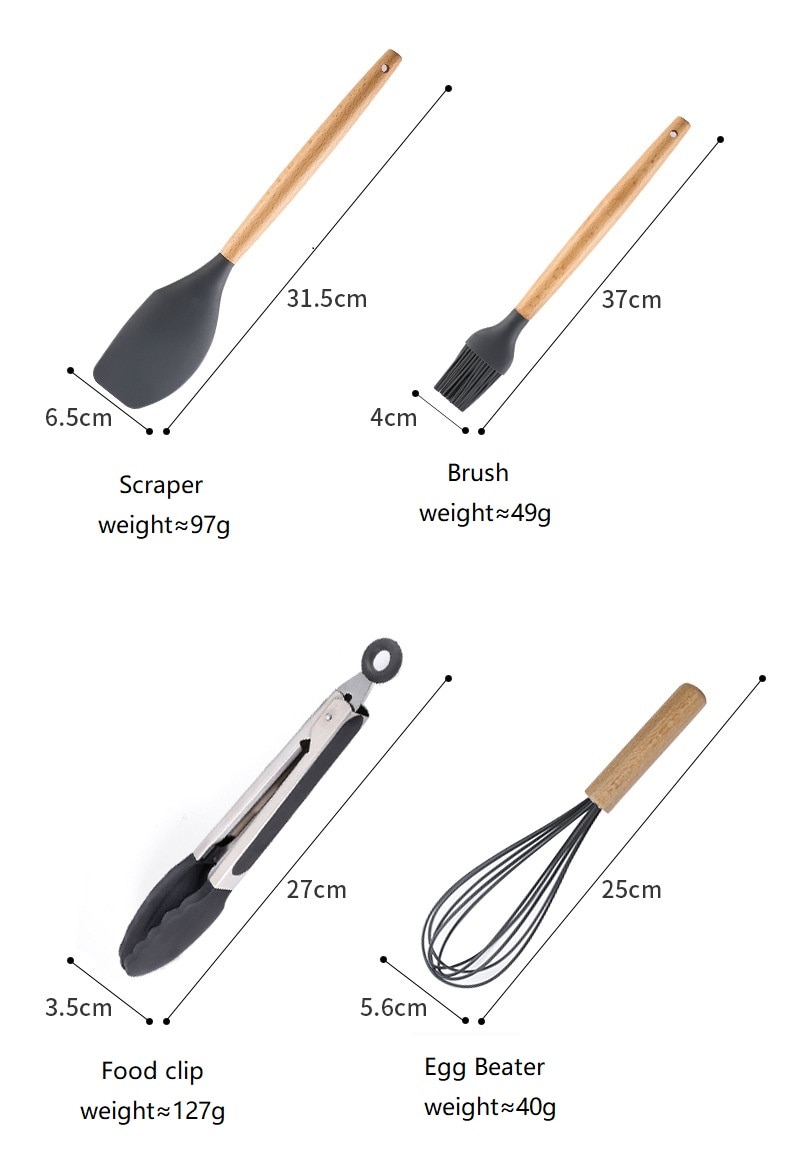 Non-Stick Silicone Kitchen Utensils Set Non-Stick Silicone Kitchen Utensils Set