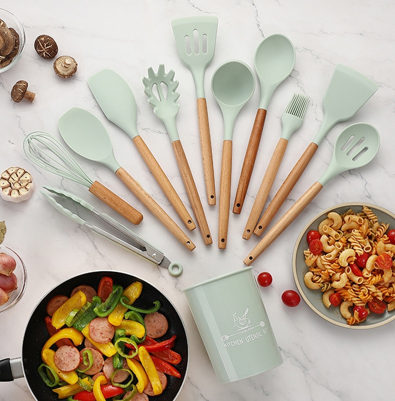 Non-Stick Silicone Kitchen Utensils Set Non-Stick Silicone Kitchen Utensils Set