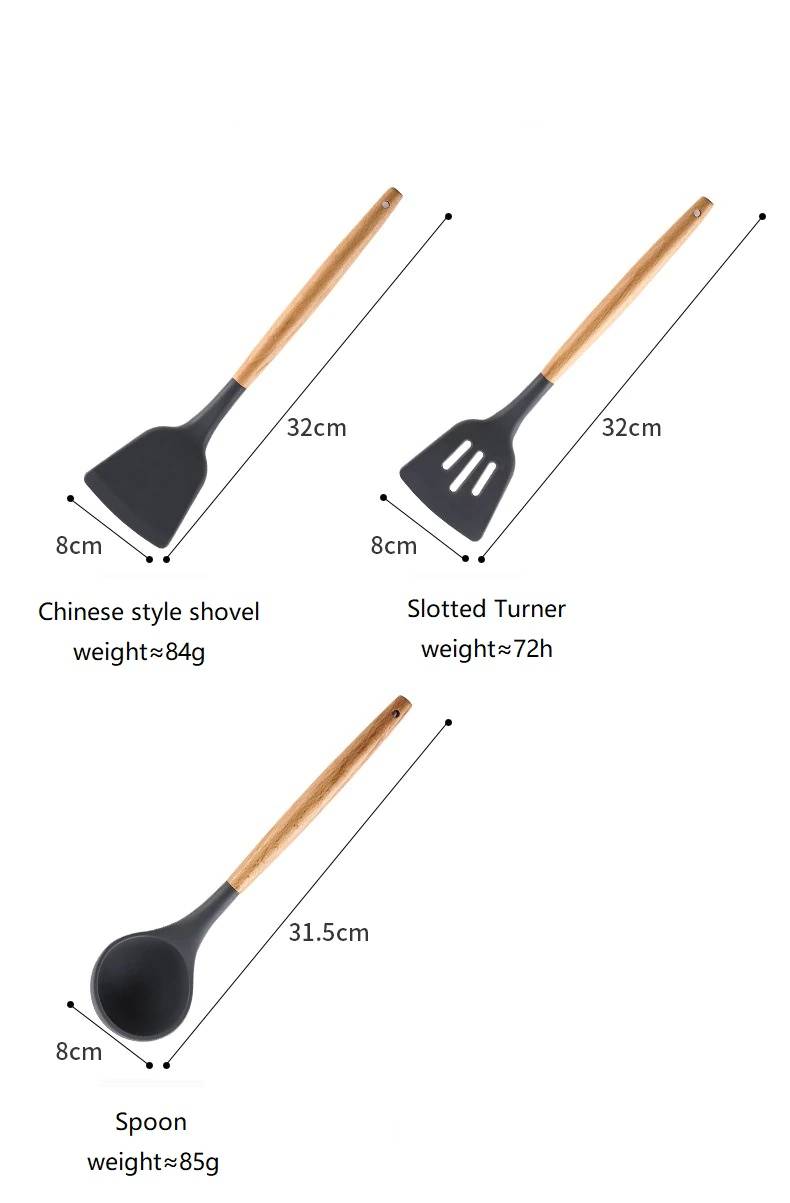 Non-Stick Silicone Kitchen Utensils Set Non-Stick Silicone Kitchen Utensils Set