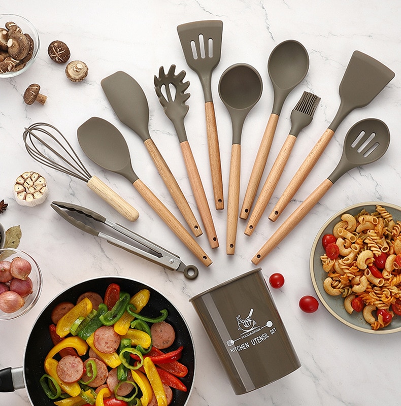 Non-Stick Silicone Kitchen Utensils Set Non-Stick Silicone Kitchen Utensils Set