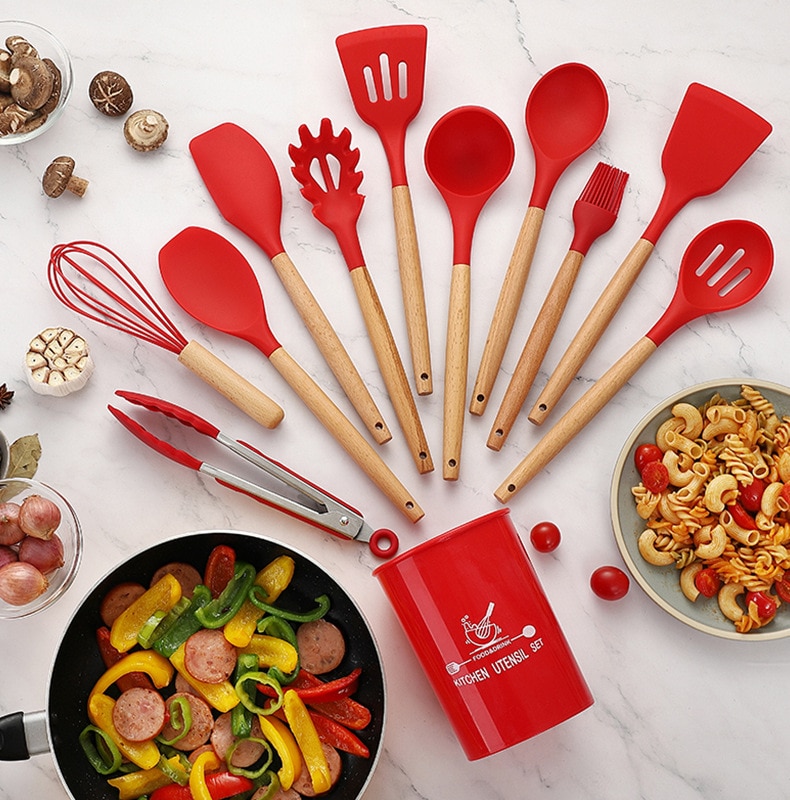Non-Stick Silicone Kitchen Utensils Set Non-Stick Silicone Kitchen Utensils Set