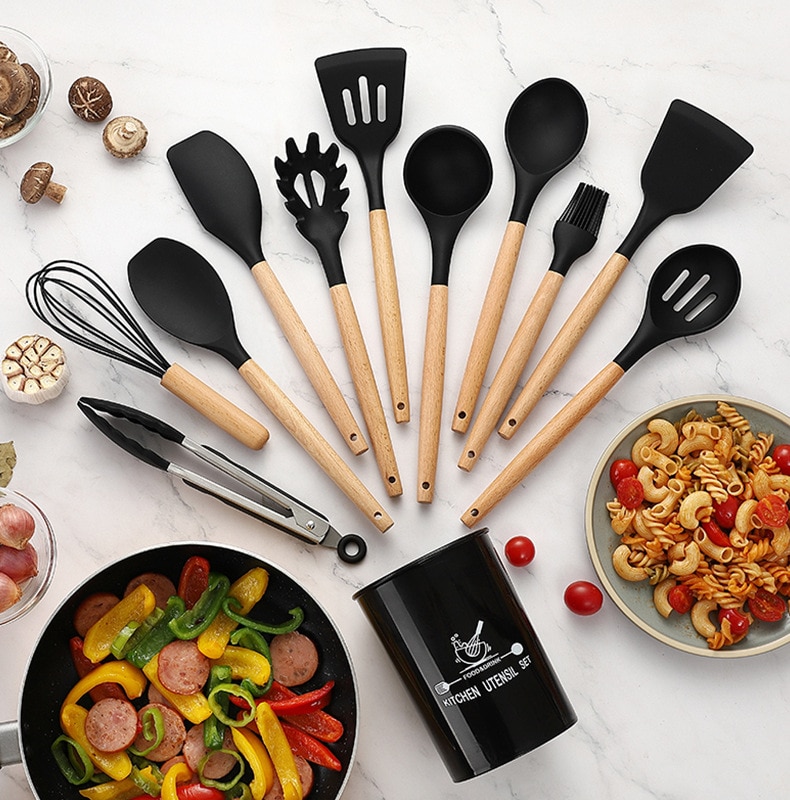 Non-Stick Silicone Kitchen Utensils Set Non-Stick Silicone Kitchen Utensils Set