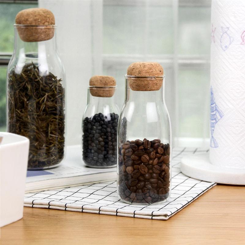 Glass Bottle with Wood Lid