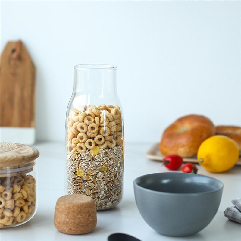Glass Bottle with Wood Lid