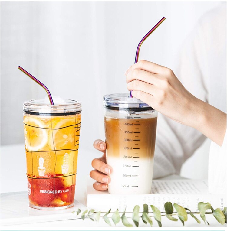 Metal Drinking Straws with Cleaning Brush