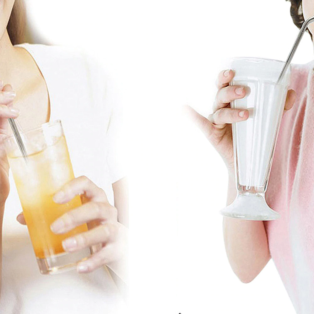 Reusable Metal Drinking Straws 100 Pcs Set