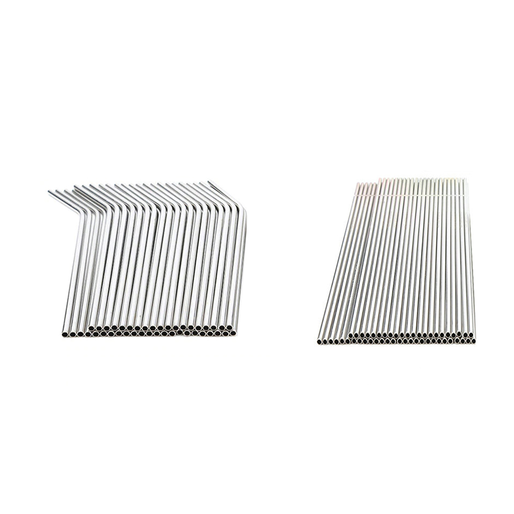Reusable Metal Drinking Straws 100 Pcs Set