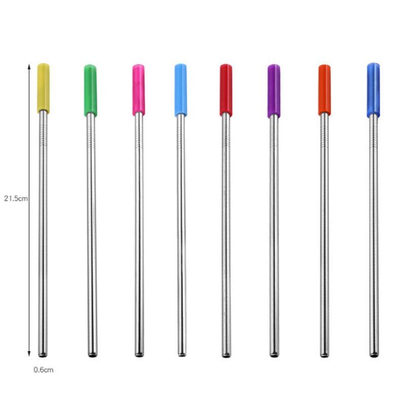 Reusable Stainless Steel Drinking Straws 6 pcs Set