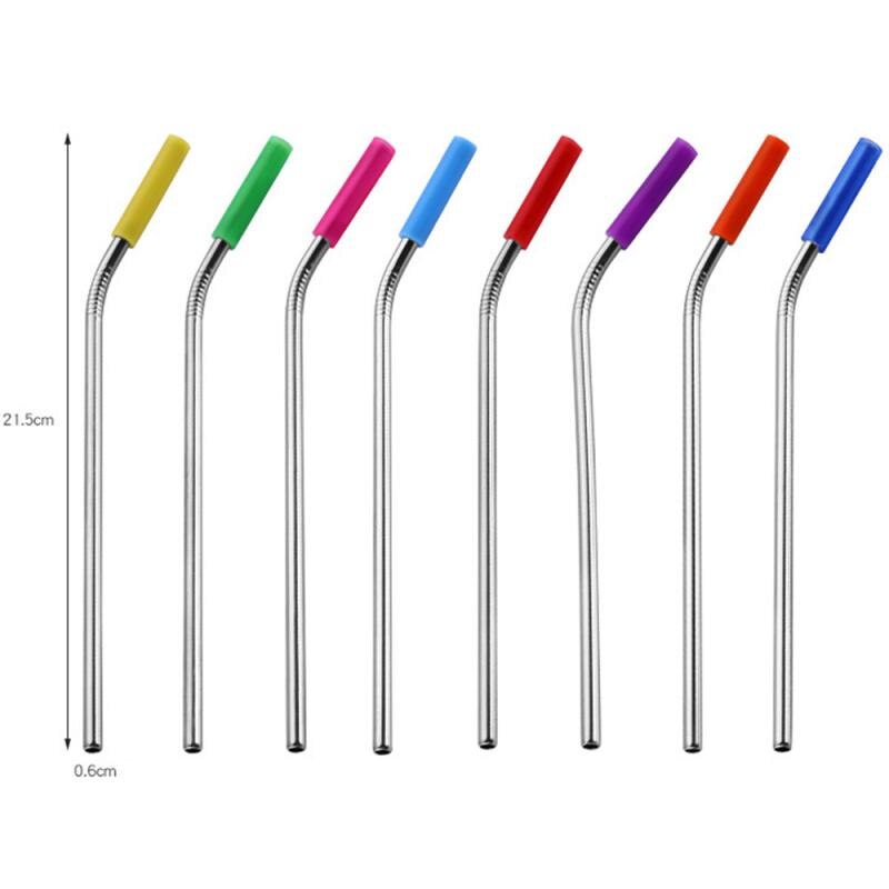 Reusable Stainless Steel Drinking Straws 6 pcs Set