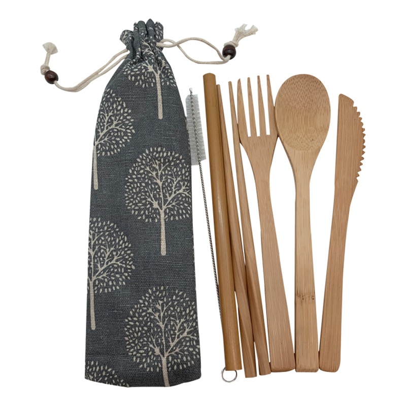 Reusable Wooden Cutlery Set