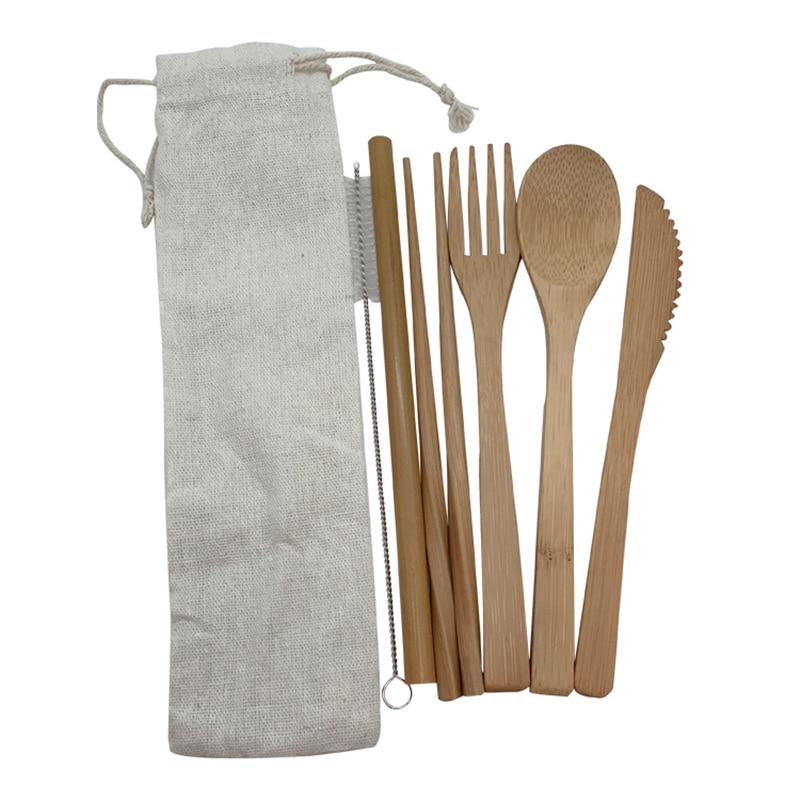 Reusable Wooden Cutlery Set