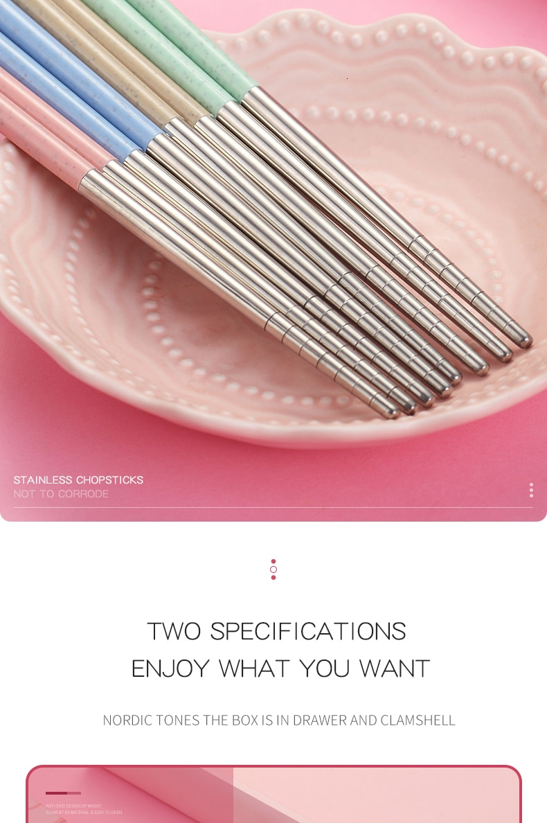 Chinese Style Portable Stainless Steel Chopsticks