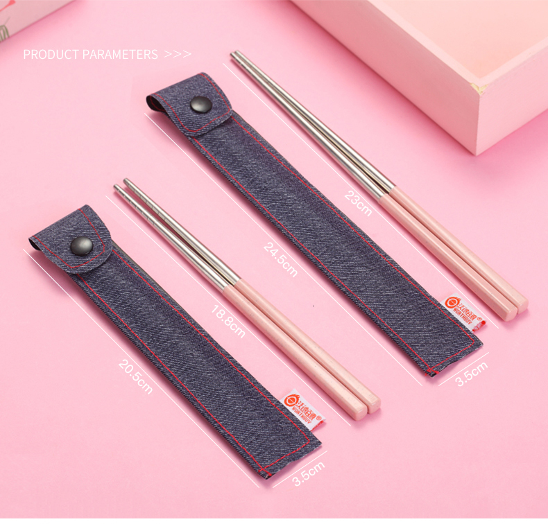 Chinese Style Portable Stainless Steel Chopsticks