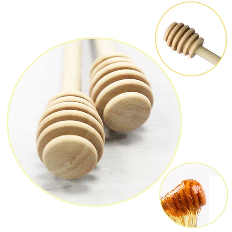Long Wooden Honey Spoon