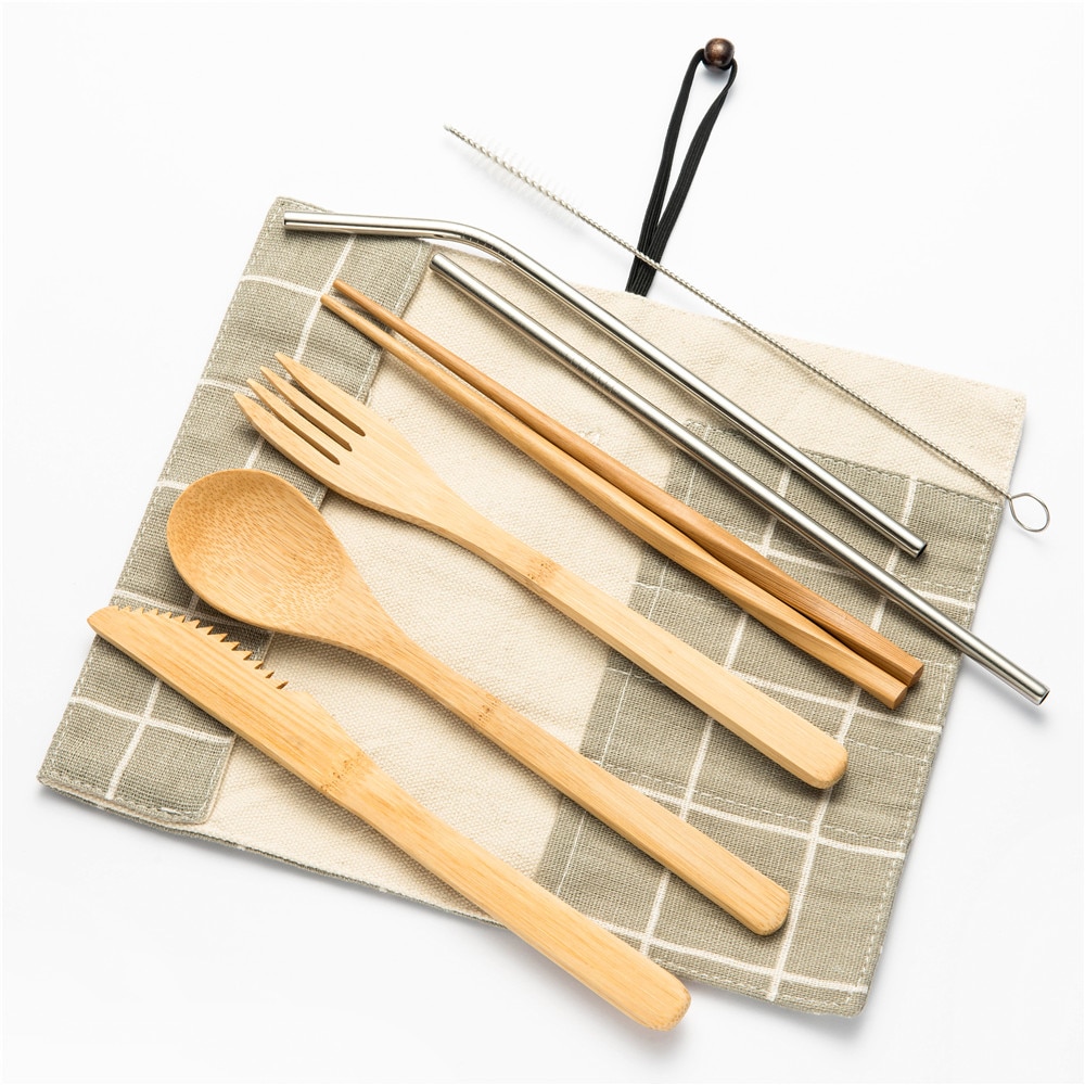 Eco-Friendly Wooden Tableware Set