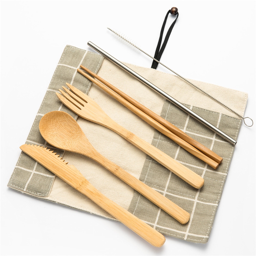 Eco-Friendly Wooden Tableware Set