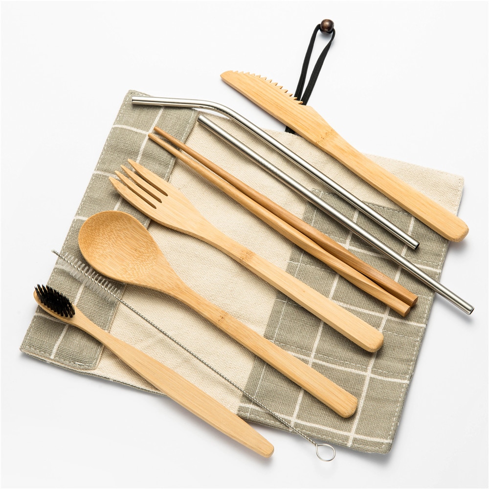 Eco-Friendly Wooden Tableware Set