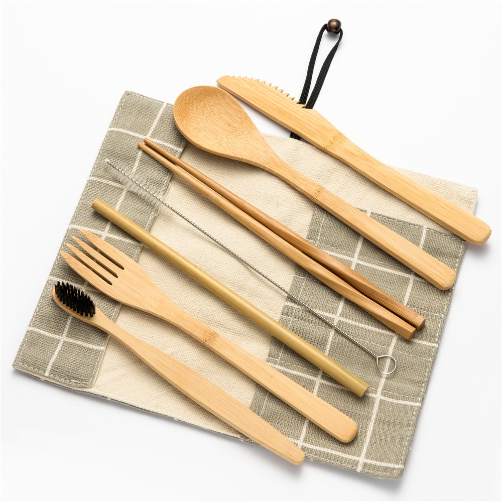 Eco-Friendly Wooden Tableware Set