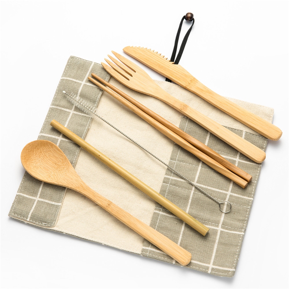 Eco-Friendly Wooden Tableware Set