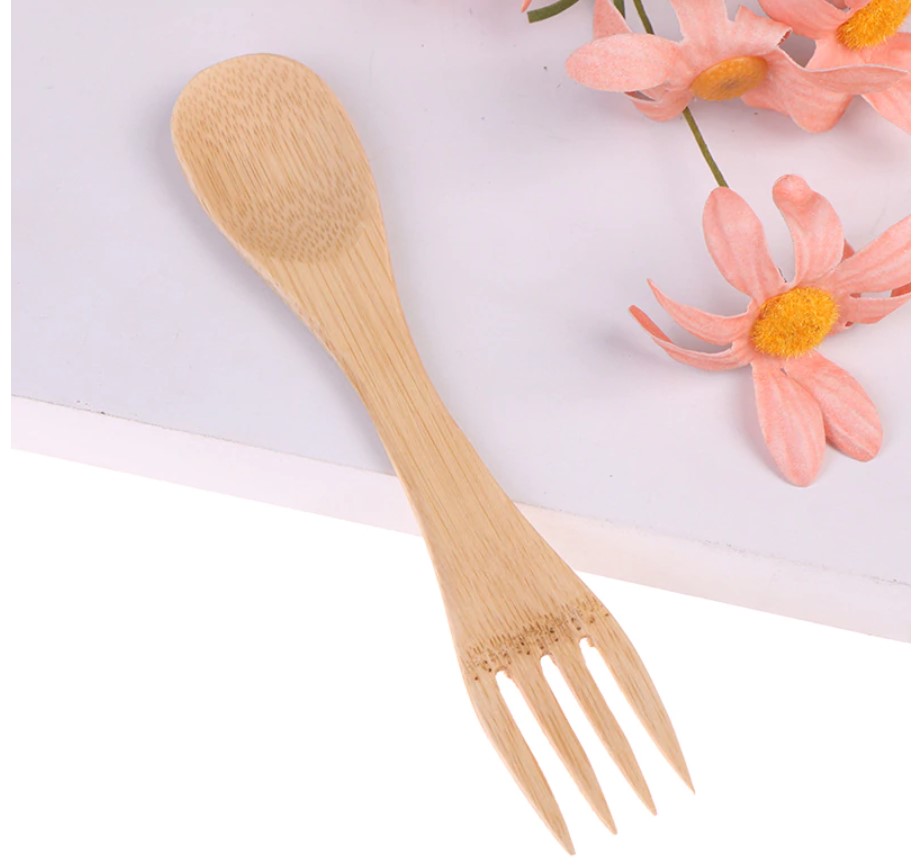 2 in 1 Wooden Spoon and Fork