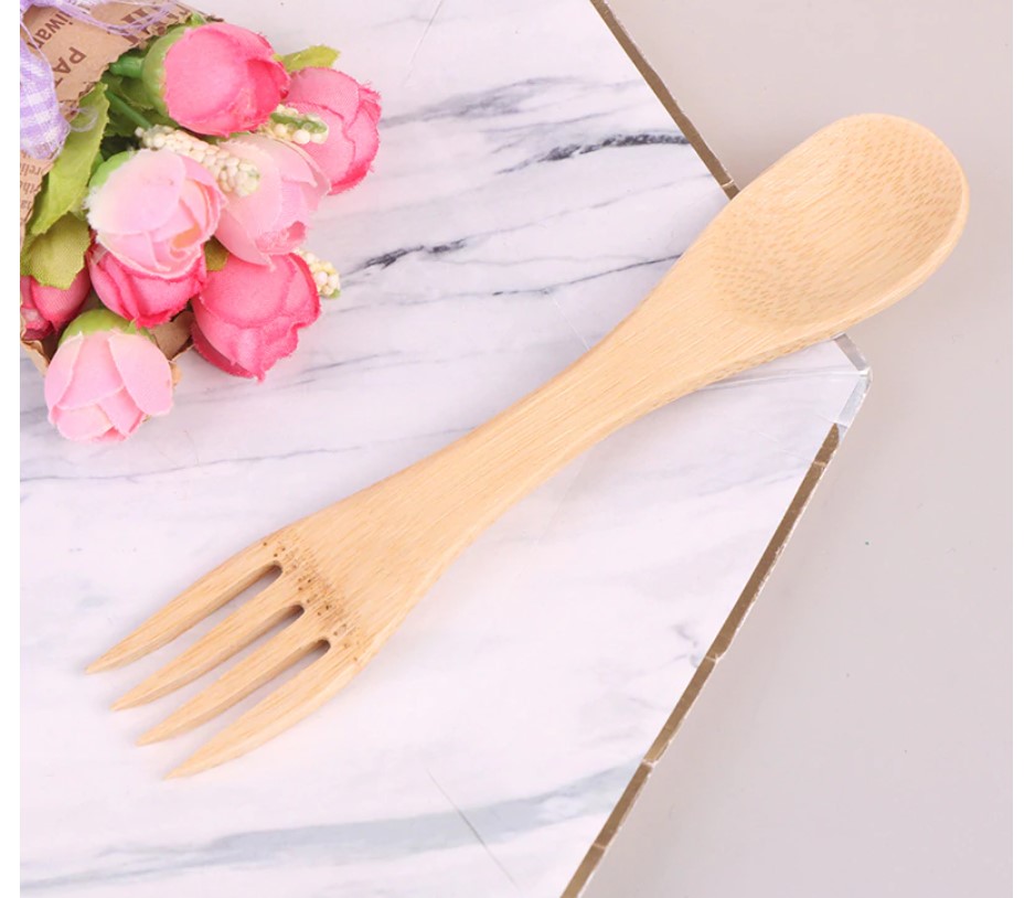 2 in 1 Wooden Spoon and Fork