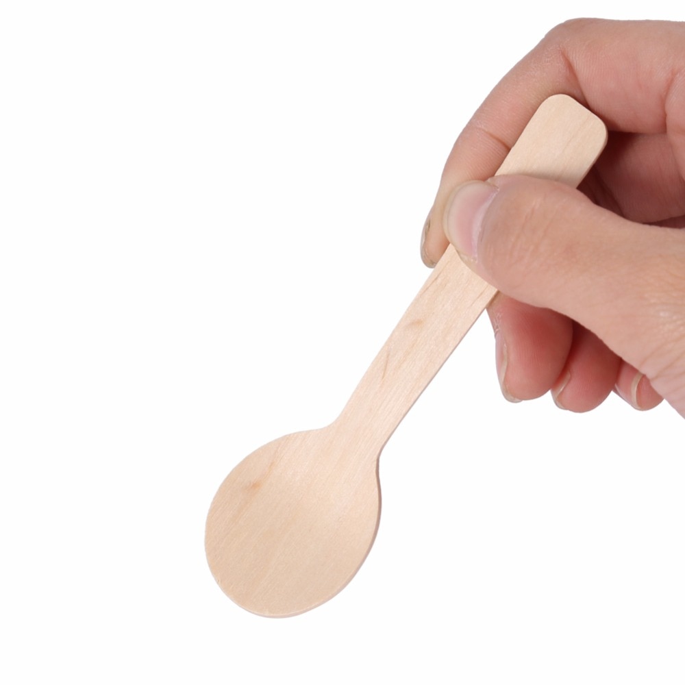 Wooden Disposable Dessert Spoons 100 pcs/Set Wooden Disposable Dessert Spoons 100 pcs/Set