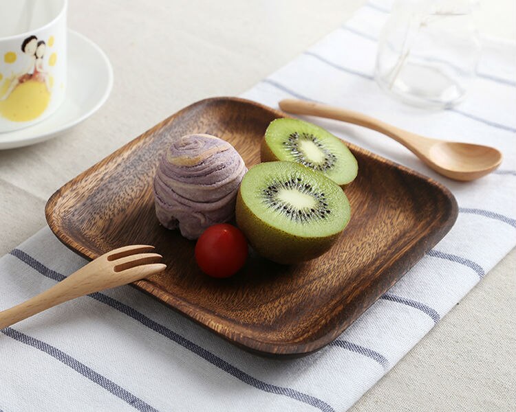 Square Shaped Wooden Plates