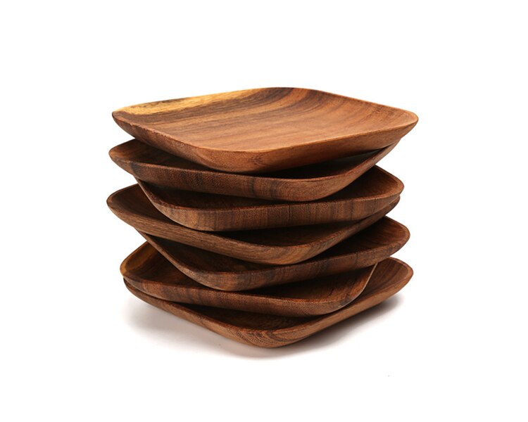 Square Shaped Wooden Plates