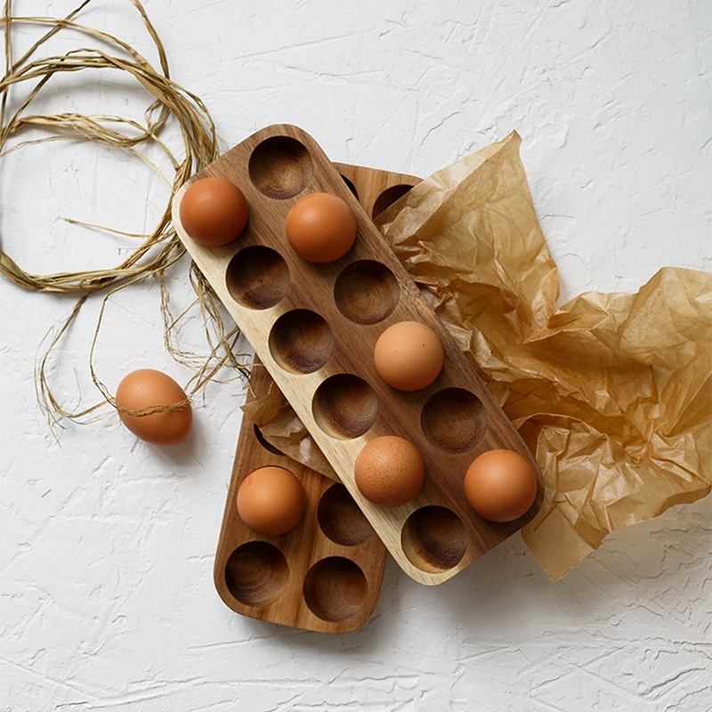 Wood Egg Storage Container