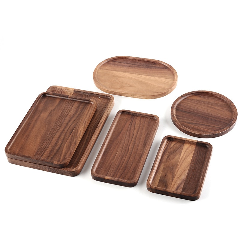 Wooden Serving Tray in 2 Shapes