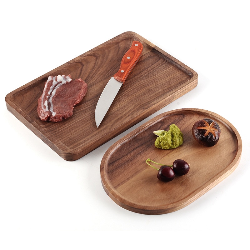 Wooden Serving Tray in 2 Shapes