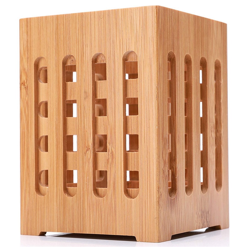 Square Shaped Bamboo Storage Tubes