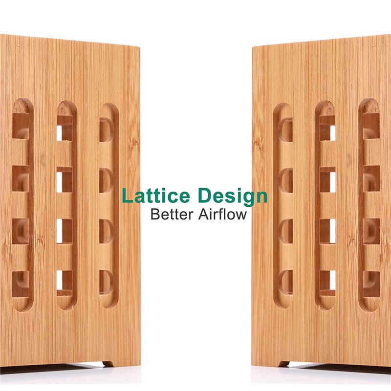 Square Shaped Bamboo Storage Tubes