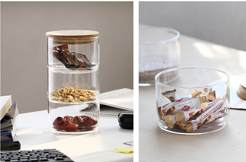 1-4 Layer Glass Food Container