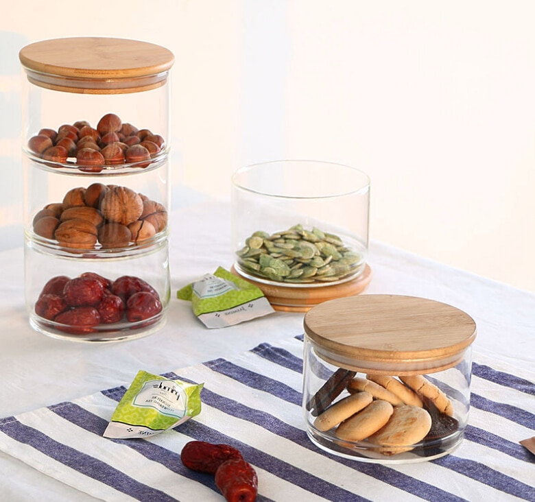 1-4 Layer Glass Food Container
