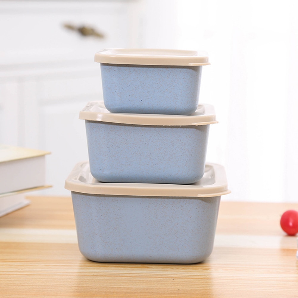 Wheat Straw Food Storage Containers 3 pcs Set