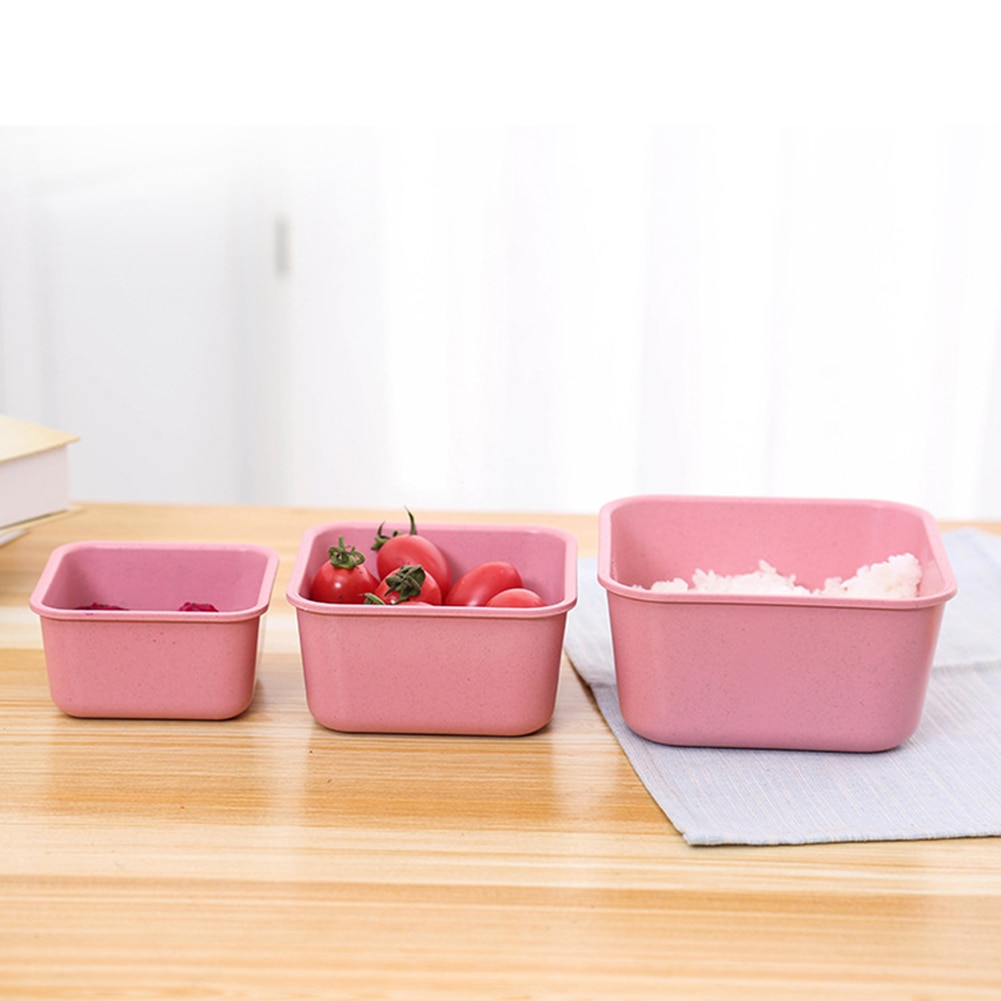 Wheat Straw Food Storage Containers 3 pcs Set