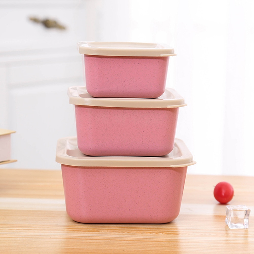 Wheat Straw Food Storage Containers 3 pcs Set