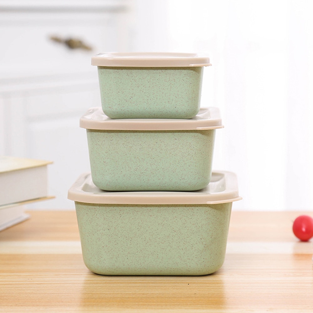 Wheat Straw Food Storage Containers 3 pcs Set