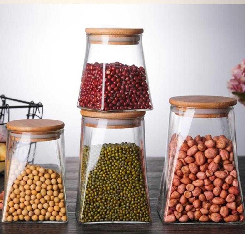 Glass Jar with Bamboo Lid