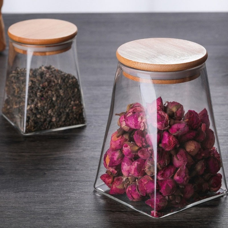 Glass Jar with Bamboo Lid