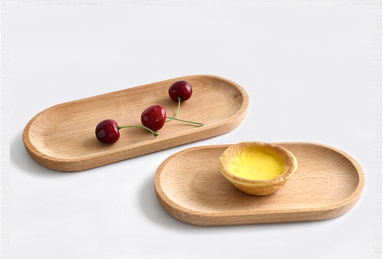 Oval Shaped Wooden Serving Platter