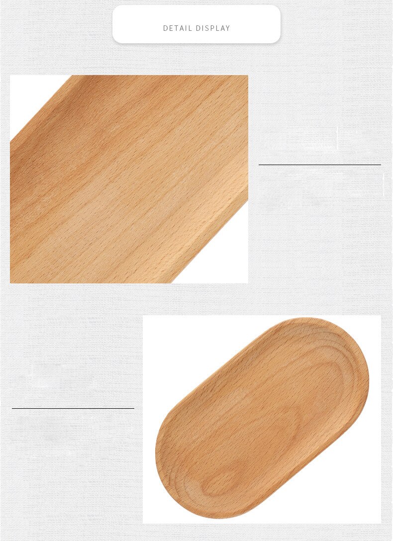 Oval Shaped Wooden Serving Platter