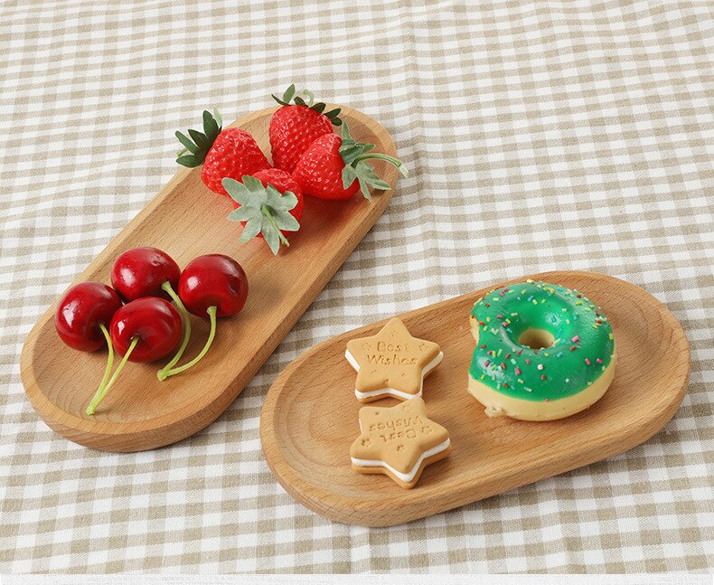 Oval Shaped Wooden Serving Platter