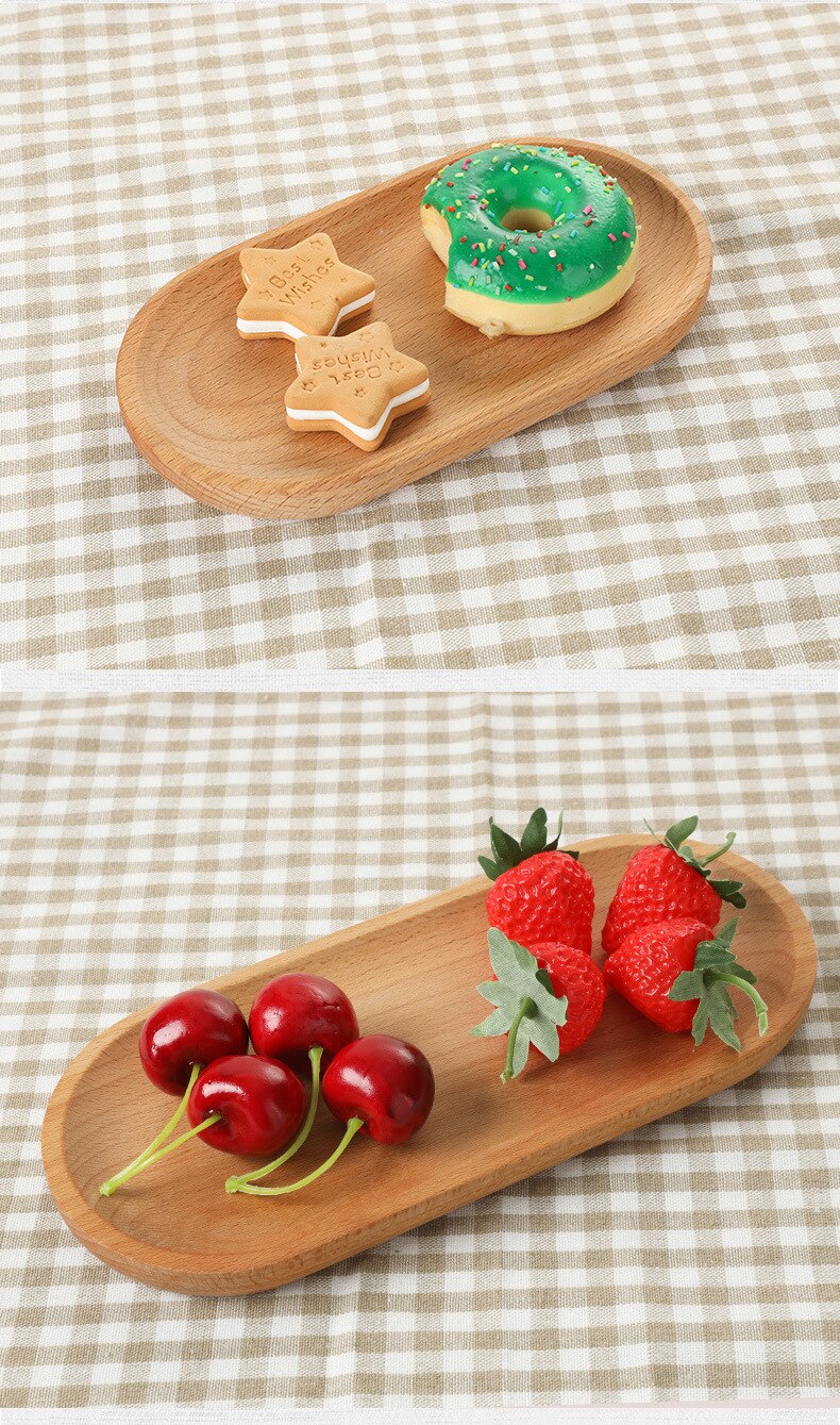 Oval Shaped Wooden Serving Platter